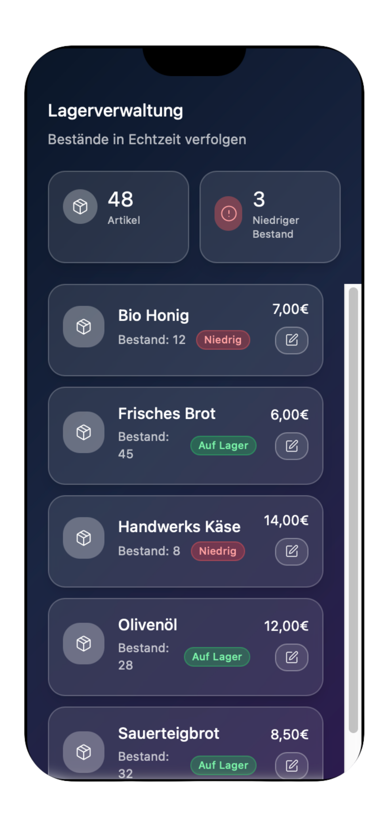 Xamantha – Lagerverwaltung: Bestände in Echtzeit
